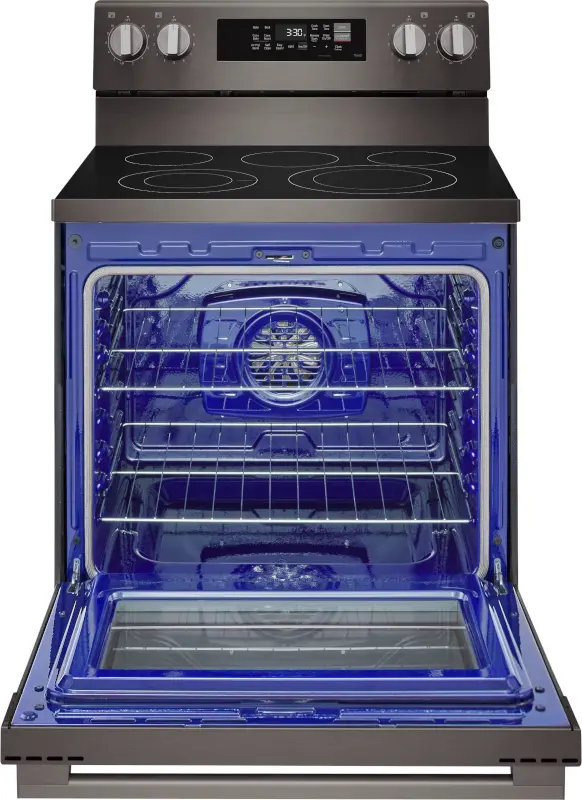 LREN6323ZE LG 6.3 Cu Ft Smart Single Oven Electric Range - Black Stainless Steel-8