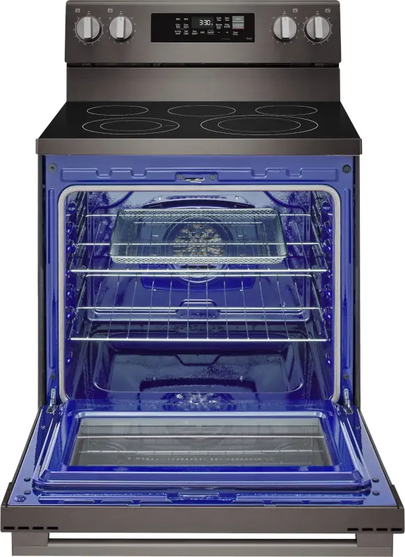 LREN6323ZE LG 6.3 Cu Ft Smart Single Oven Electric Range - Black Stainless Steel-9