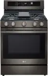 LRGN6325Z LG 6.3 Cu Ft Gas Single Oven Range - Black Stainless Steel