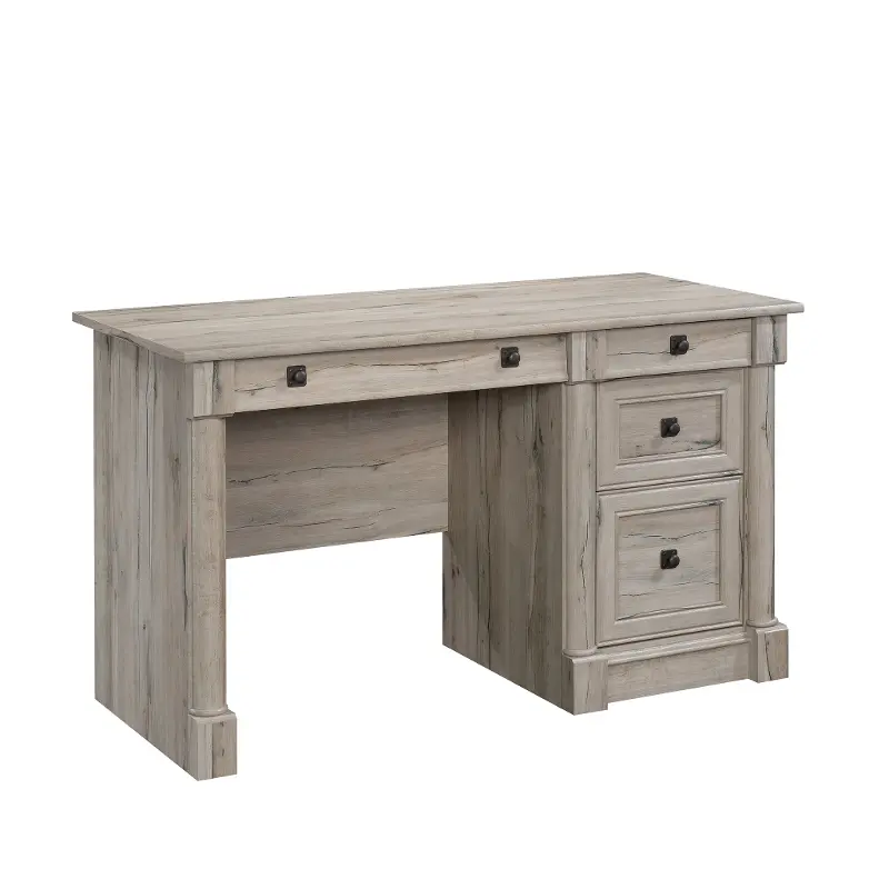 Palladia Gray Pedestal Desk
