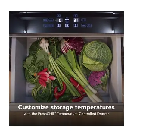 KBSD742SPS KitchenAid 25.1 Cu Ft Built‑In Side‑By‑Side Refrigerator – Stainless Steel with Exterior Dispenser and LED Lighting-10