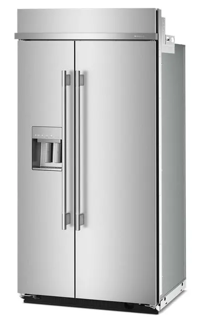 KBSD742SPS KitchenAid 25.1 Cu Ft Built‑In Side‑By‑Side Refrigerator – Stainless Steel with Exterior Dispenser and LED Lighting-4