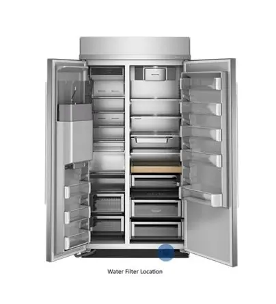 KBSD742SPS KitchenAid 25.1 Cu Ft Built‑In Side‑By‑Side Refrigerator – Stainless Steel with Exterior Dispenser and LED Lighting-5