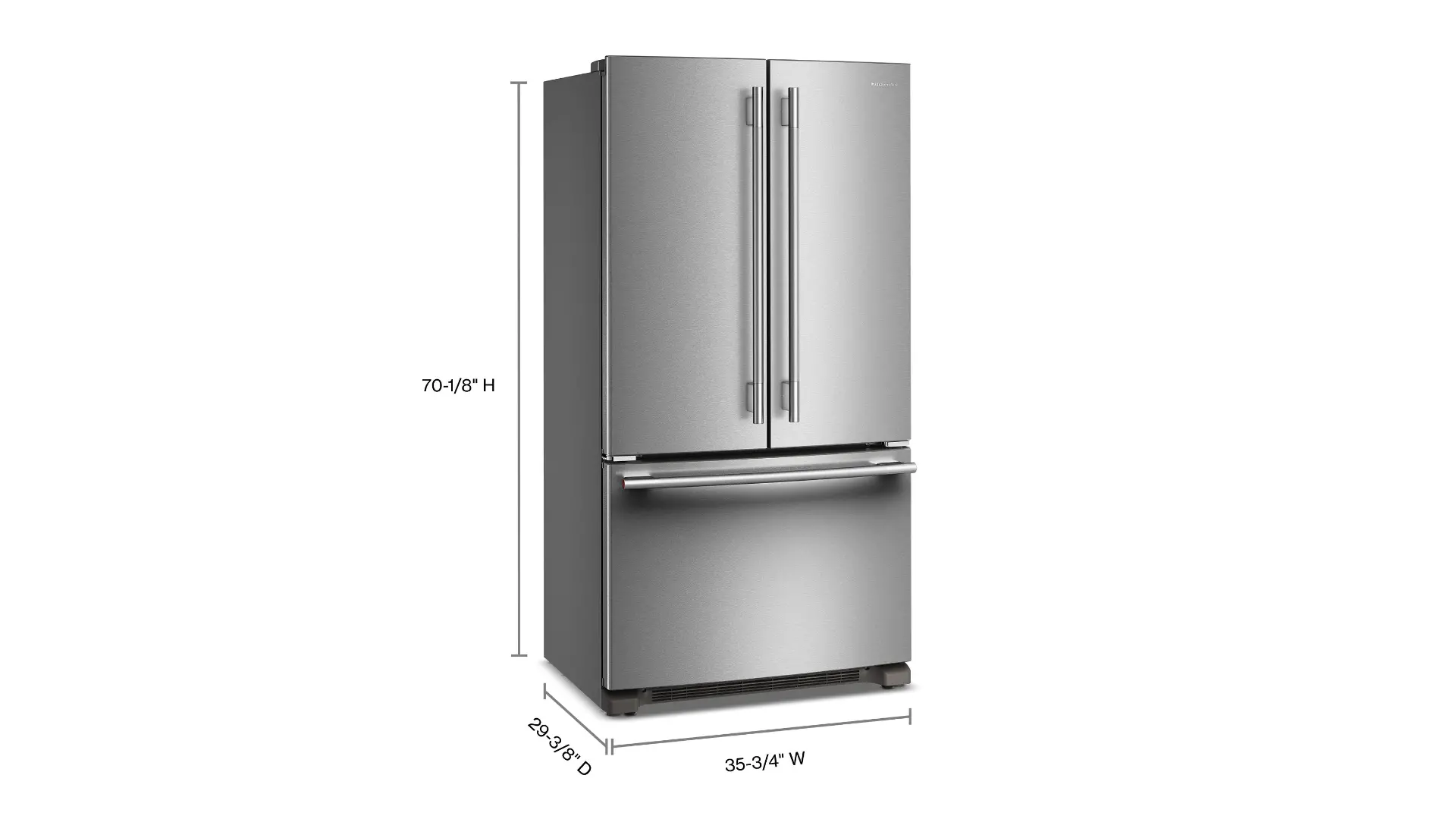 KRFC136SPS KitchenAid 20 Cu Ft French Door Refrigerator - Counter Depth Stainless Steel-3