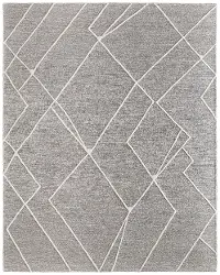 Euclid 8 x 10 Gray and Ivory Area Rug