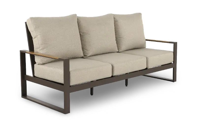 Hudson Beige Patio Sofa
