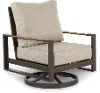 Hudson Beige Patio Lounge Chair with Motion