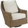Labelle Beige Patio Lounge Chair with Motion