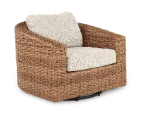 Julian Brown Patio Swivel Lounge Chair