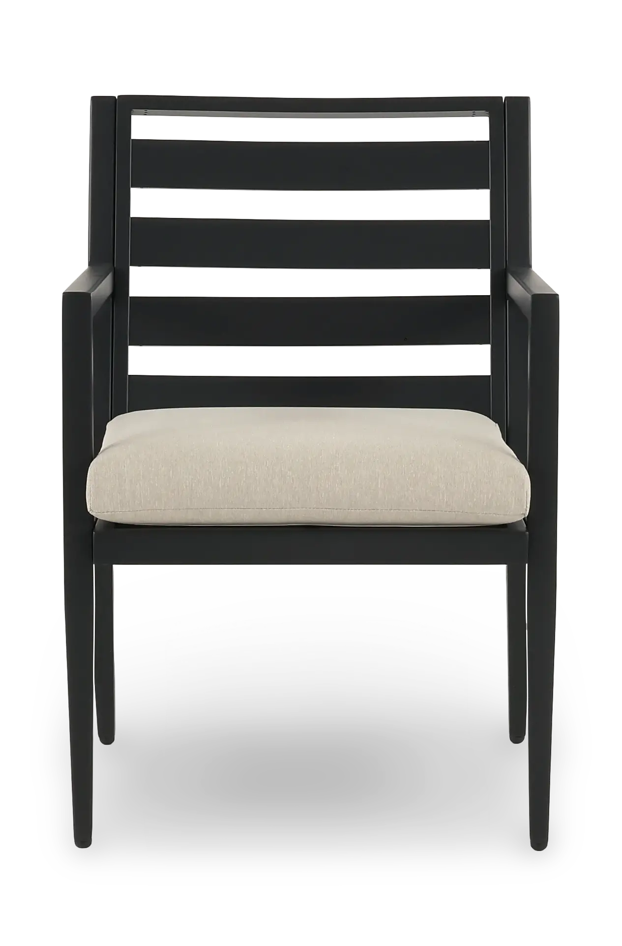 Portland Black and Tan Patio Dining Chair-4