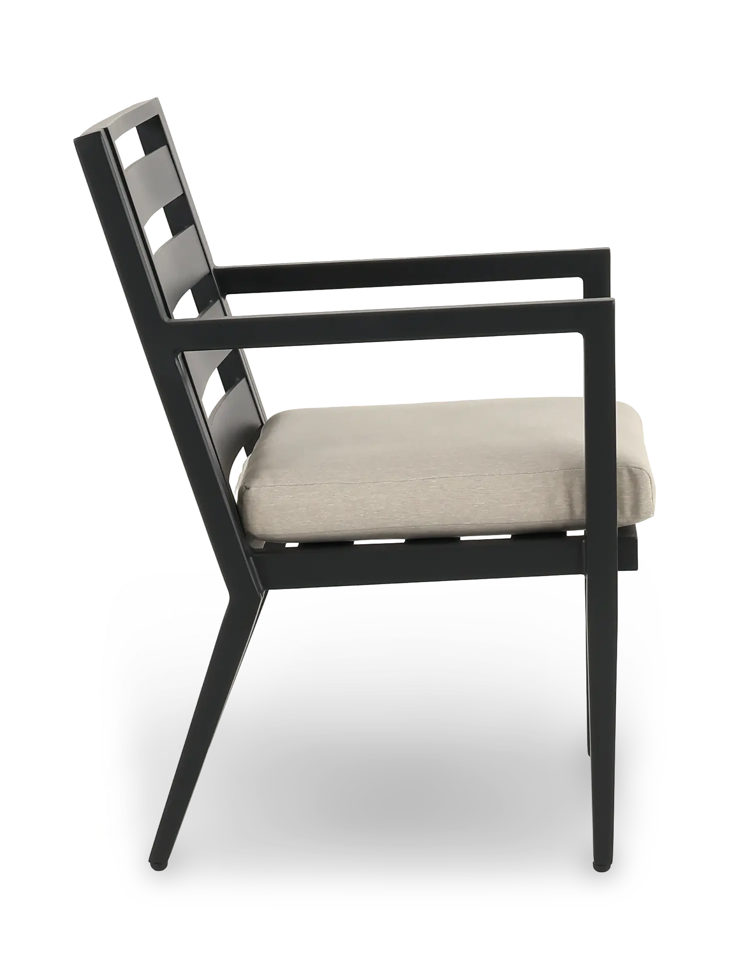 Portland Black and Tan Patio Dining Chair-5