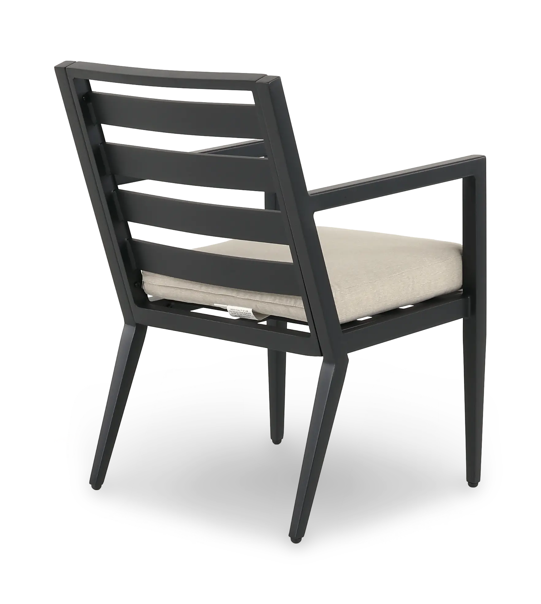 Portland Black and Tan Patio Dining Chair-6