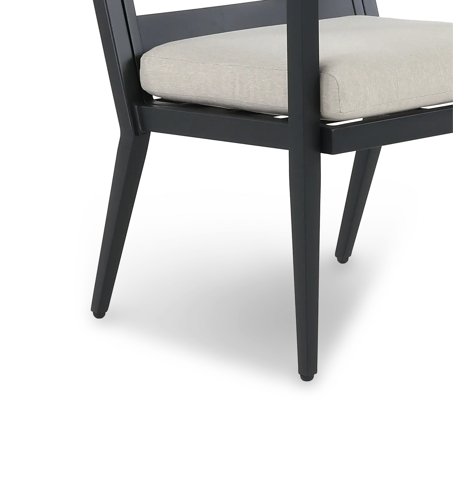 Portland Black and Tan Patio Dining Chair-7