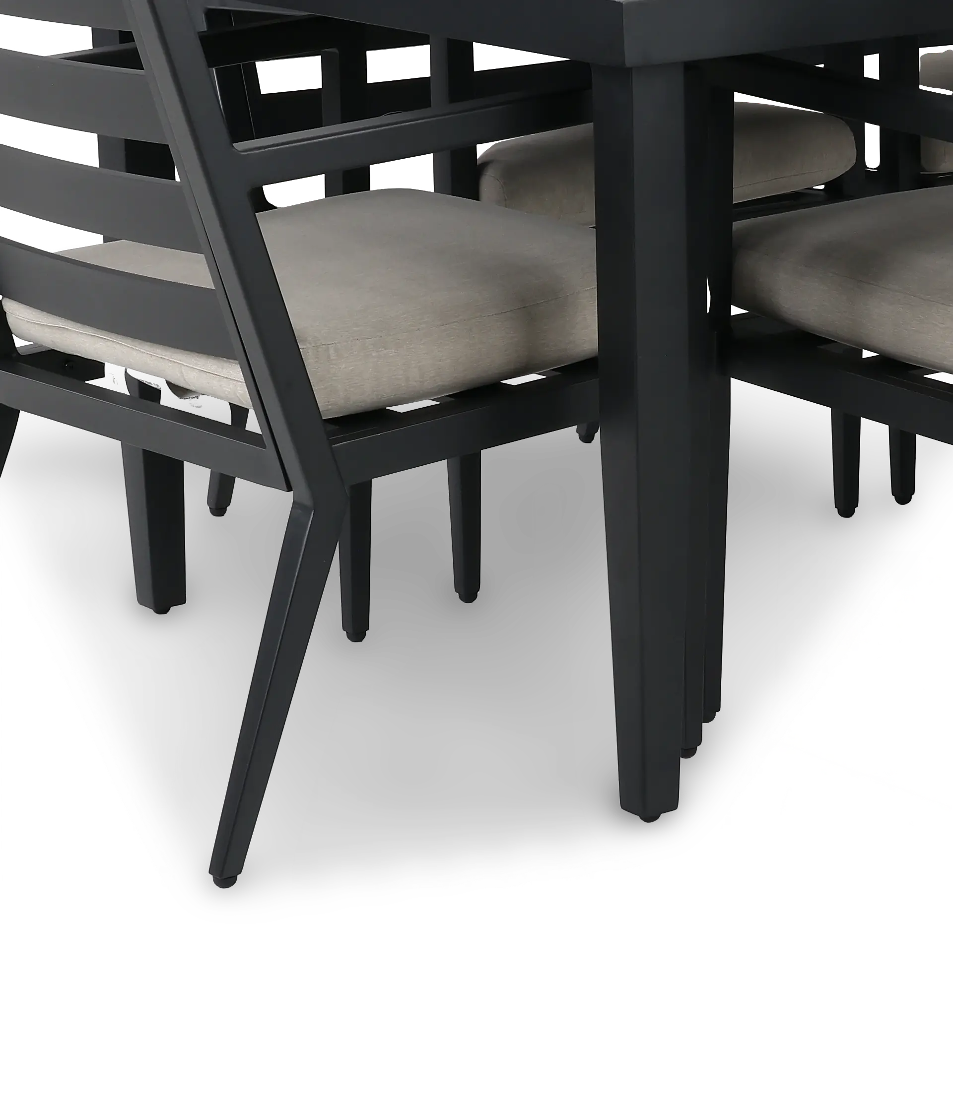 Portland Black and Tan Patio Dining Chair-8