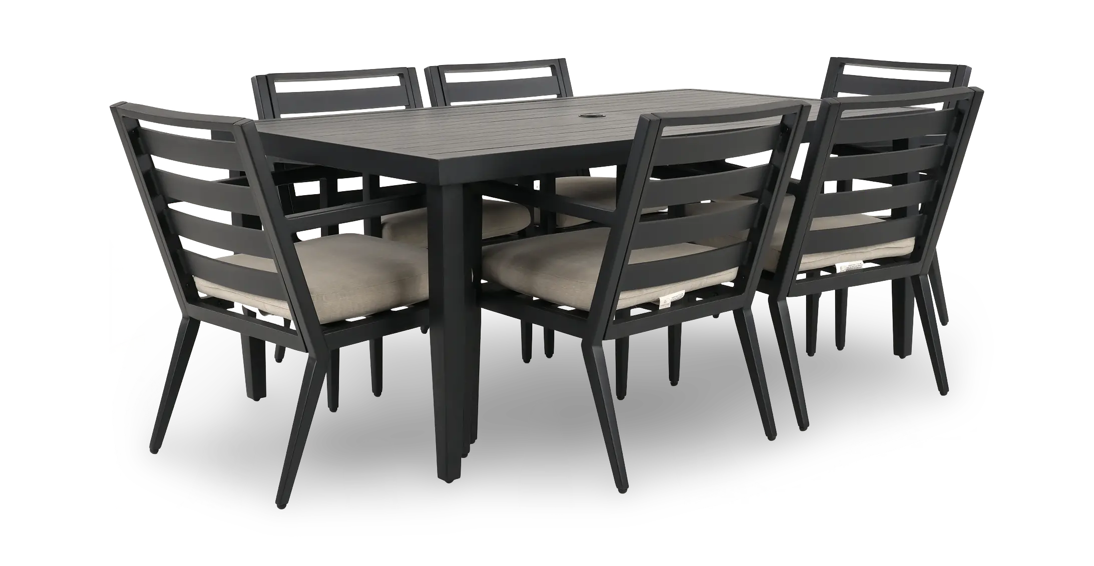Portland Black and Tan Patio Dining Chair-9