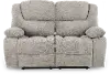 Hyde Park Tweed Gray Reclining Loveseat