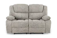 Hyde Park Tweed Gray Reclining Loveseat