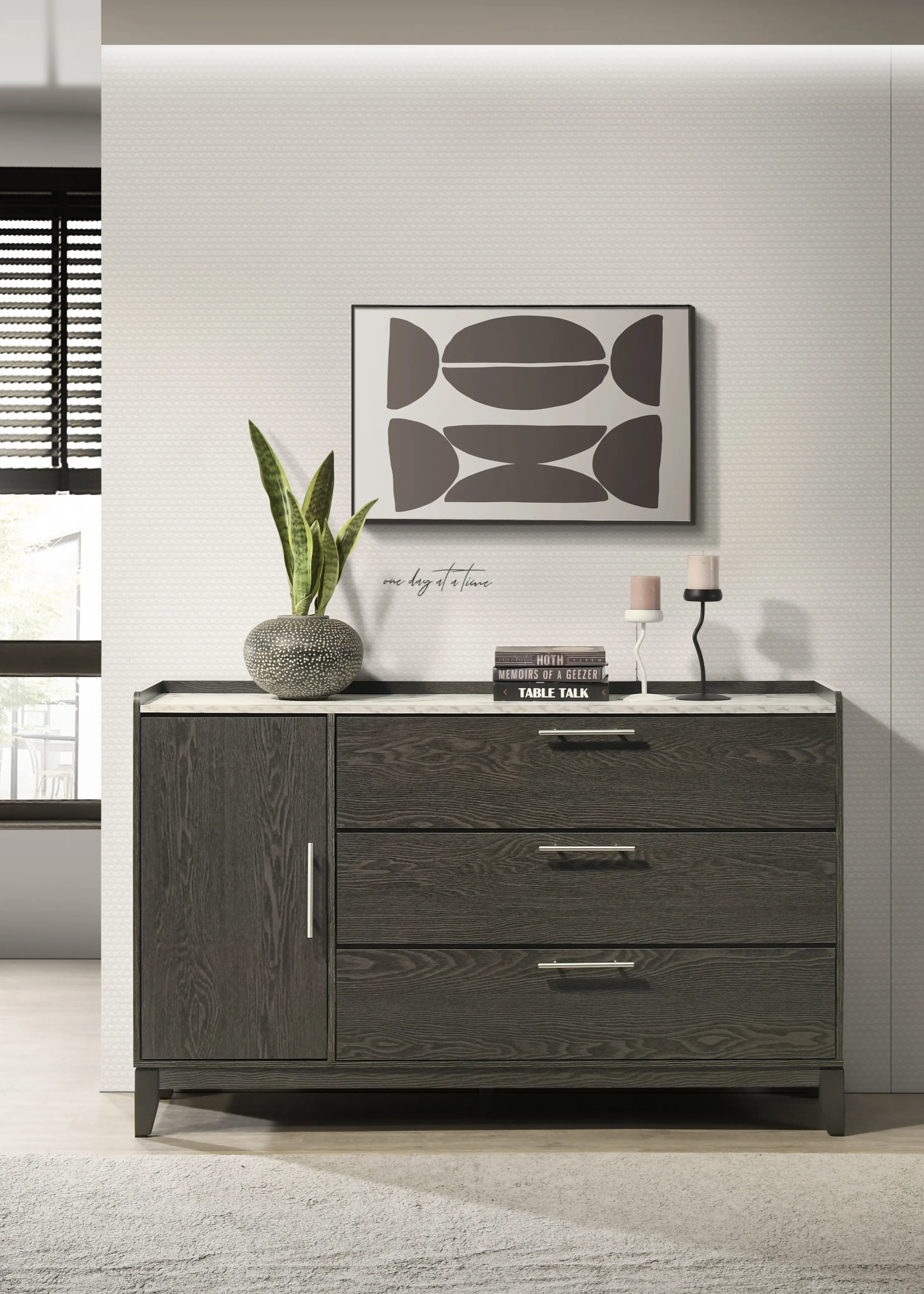 CHD101-N45 Nadia Dark Gray 3-Drawer Dresser-2