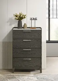 CHD101-N35 Nadia Dark Gray 4-Drawer Chest