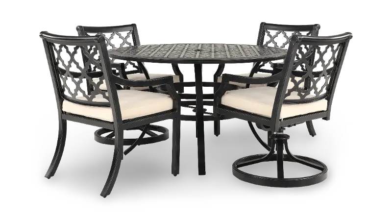 Lucia Beige 5 Piece Patio Dining Set