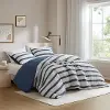 Twin Blue Stripe Comforter 2-Piece Set