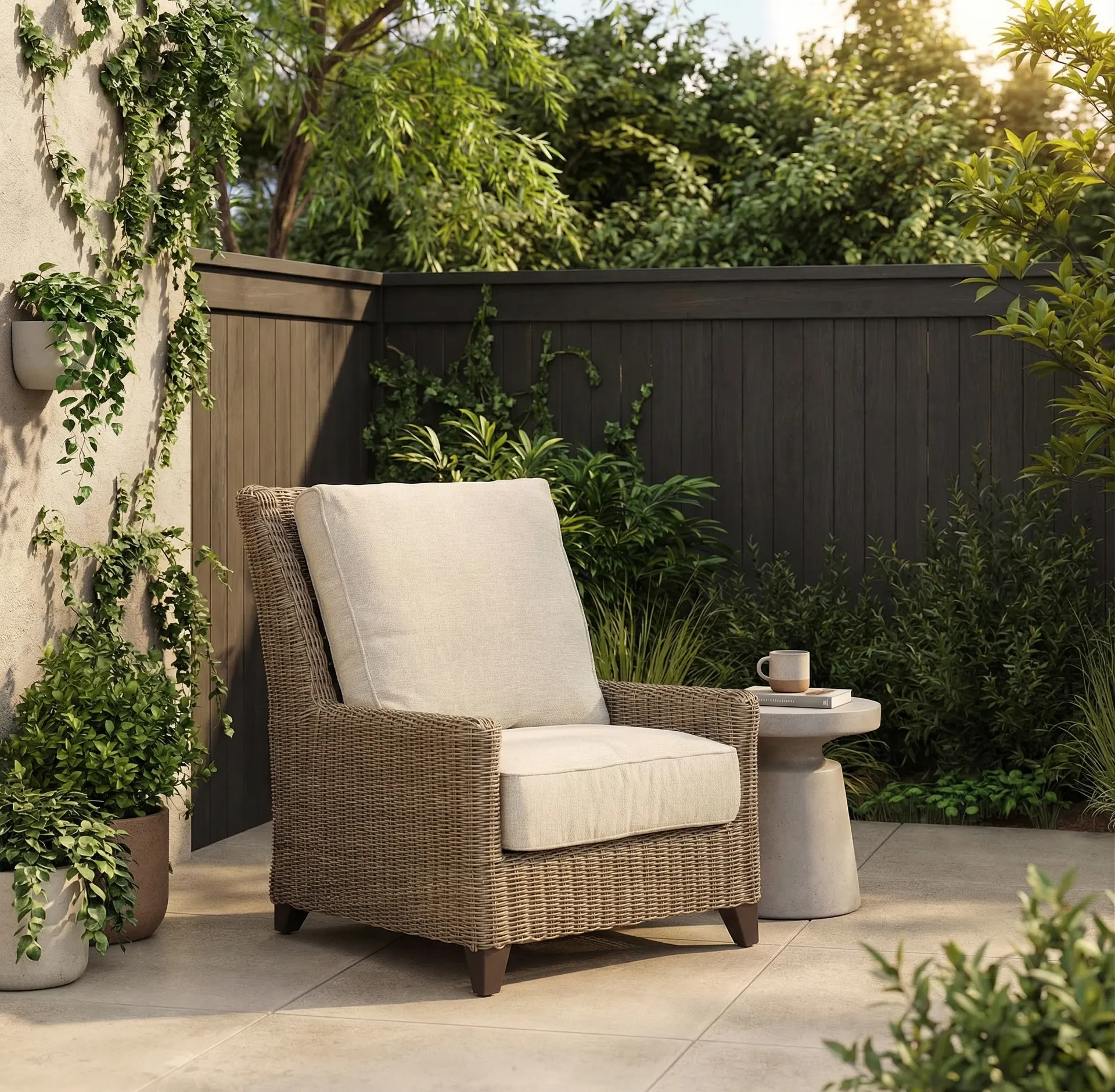 Braden Beige Patio Lounge Chair-2