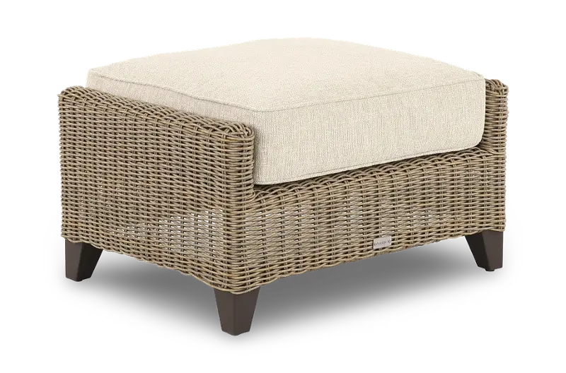 Braden Beige Patio Ottoman