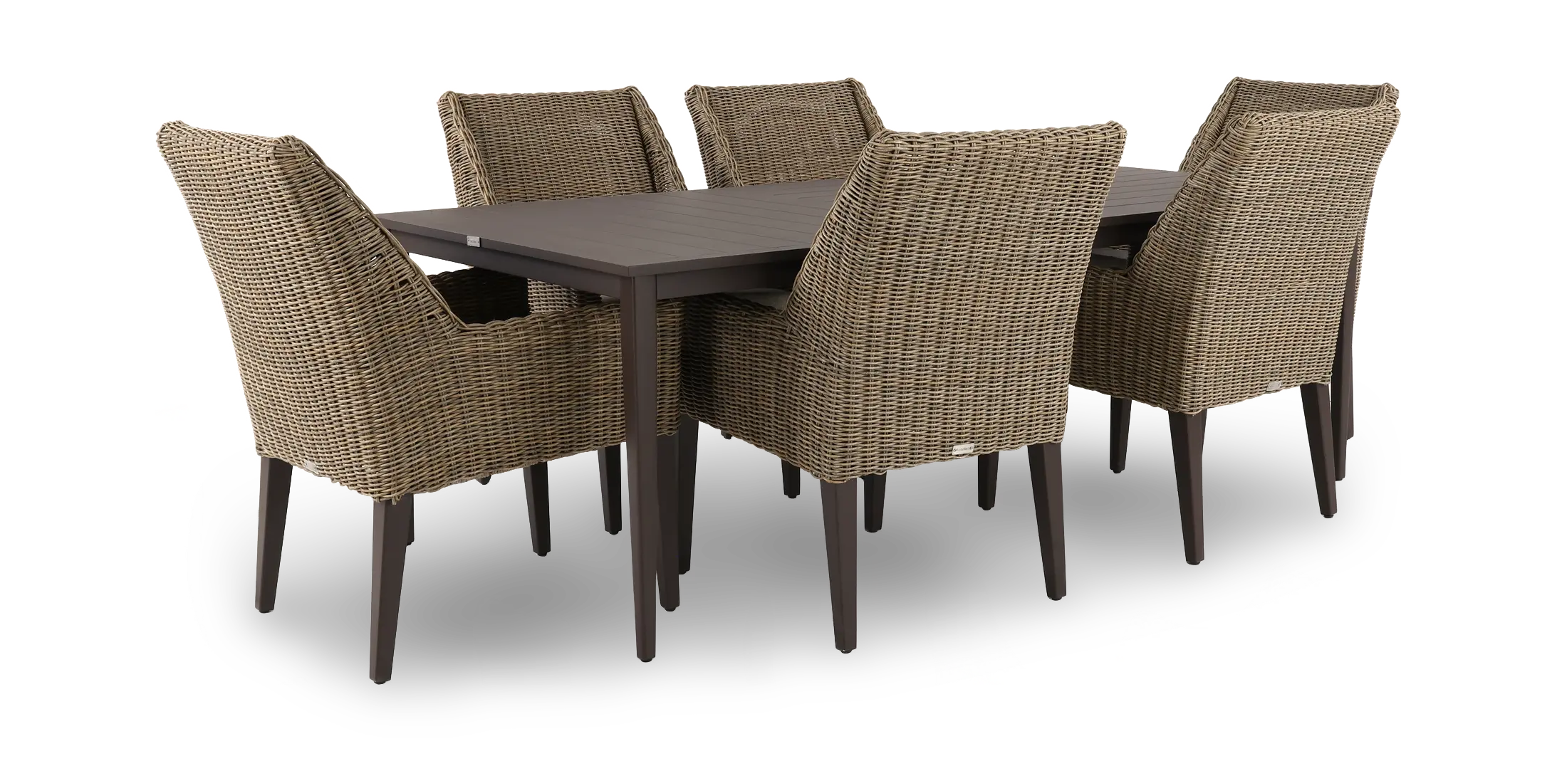 Braden Brown and Beige 7 Piece Patio Dining Set-1
