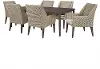 Braden Brown and Beige 7 Piece Patio Dining Set