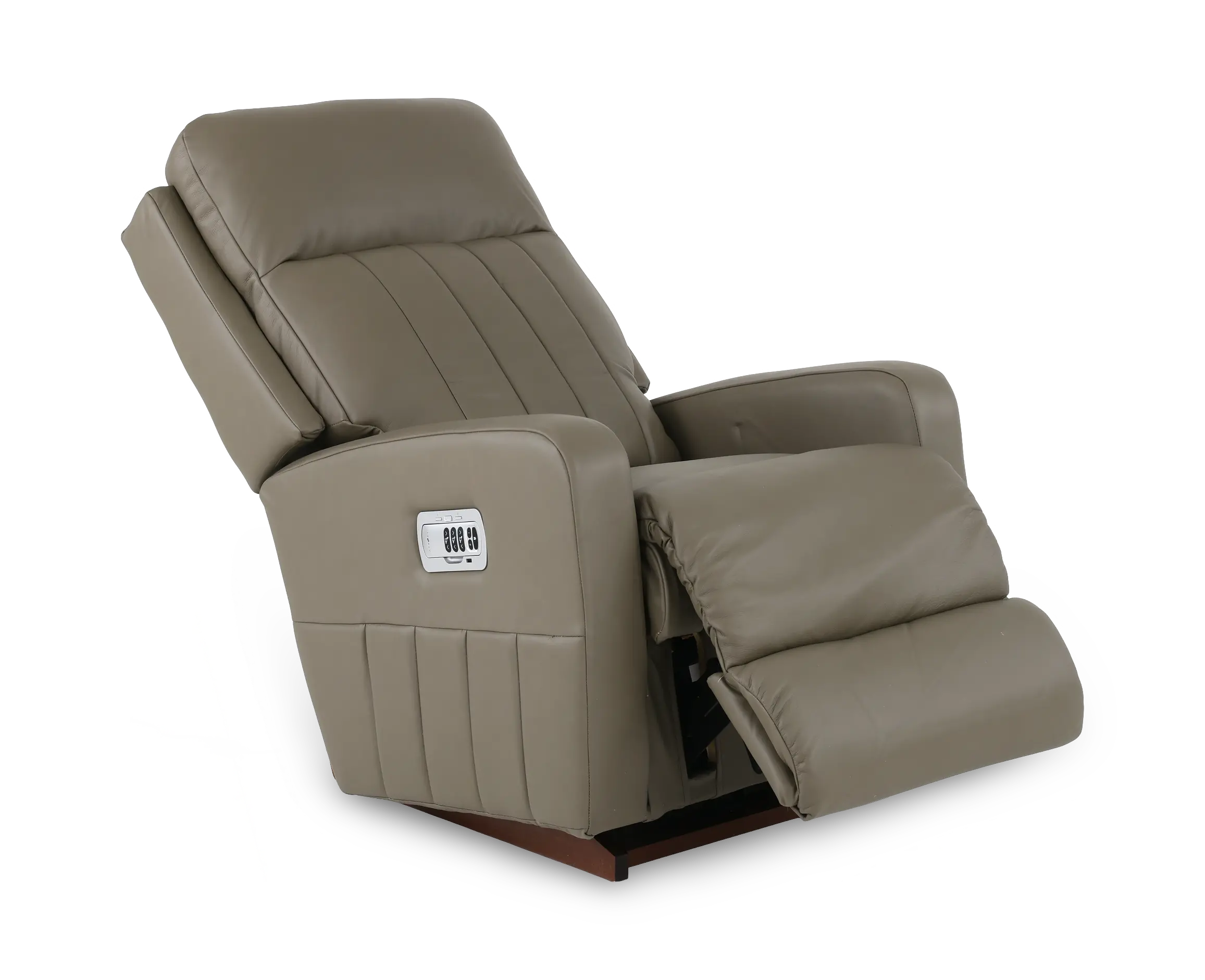 10X-747/LB206175 Finley Stone Light Gray Power Rocker Recliner with Adjustable Headrest and Lumbar Support-5