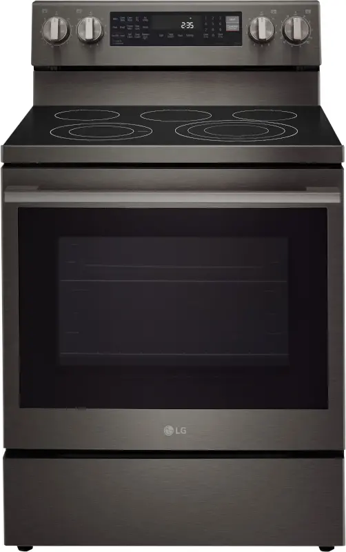 LREN6325ZE LG 6.3 Cu Ft Single Oven Electric Smart Range - Black Stainless Steel-1