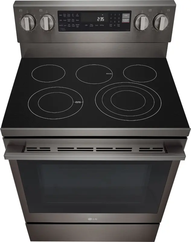 LREN6325ZE LG 6.3 Cu Ft Single Oven Electric Smart Range - Black Stainless Steel-16