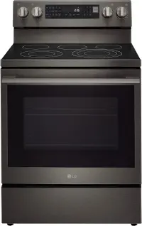 LREN6325ZE LG 6.3 Cu Ft Single Oven Electric Smart Range - Black Stainless Steel