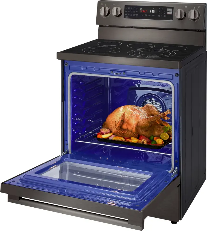 LREN6325ZE LG 6.3 Cu Ft Single Oven Electric Smart Range - Black Stainless Steel-20