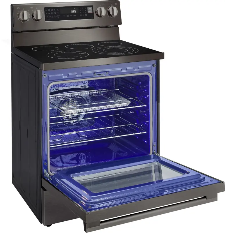 LREN6325ZE LG 6.3 Cu Ft Single Oven Electric Smart Range - Black Stainless Steel-23