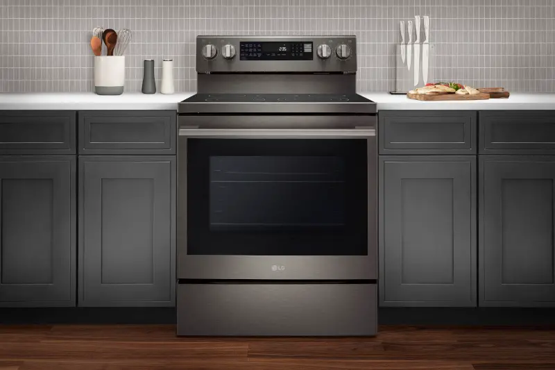 LREN6325ZE LG 6.3 Cu Ft Single Oven Electric Smart Range - Black Stainless Steel-4