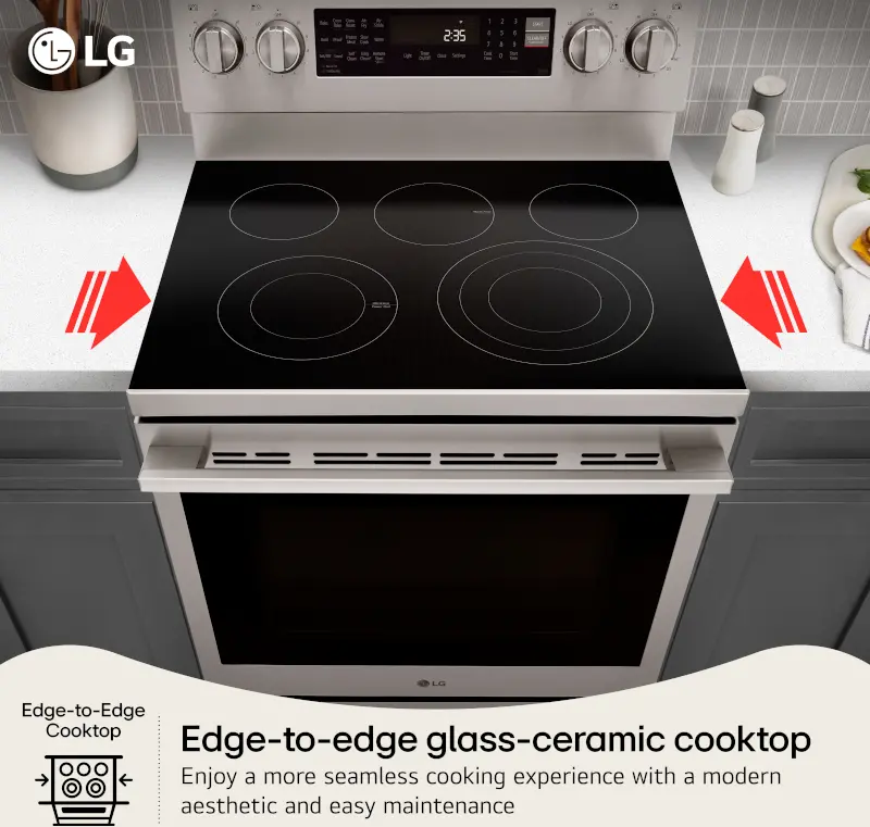 LREN6325ZE LG 6.3 Cu Ft Single Oven Electric Smart Range - Black Stainless Steel-7