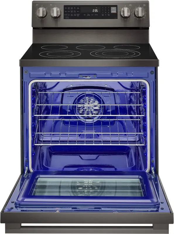 LREN6325ZE LG 6.3 Cu Ft Single Oven Electric Smart Range - Black Stainless Steel-9