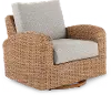 TFSCC-STI Taranto Natural and Gray Patio Swivel Club Chair