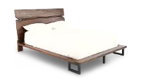 Nativa Brown Live Edge King Platform Bed