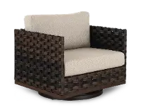 Ellsworth Beige Patio Swivel Lounge Chair