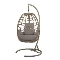 Bew Beige Single Basket Patio Chair