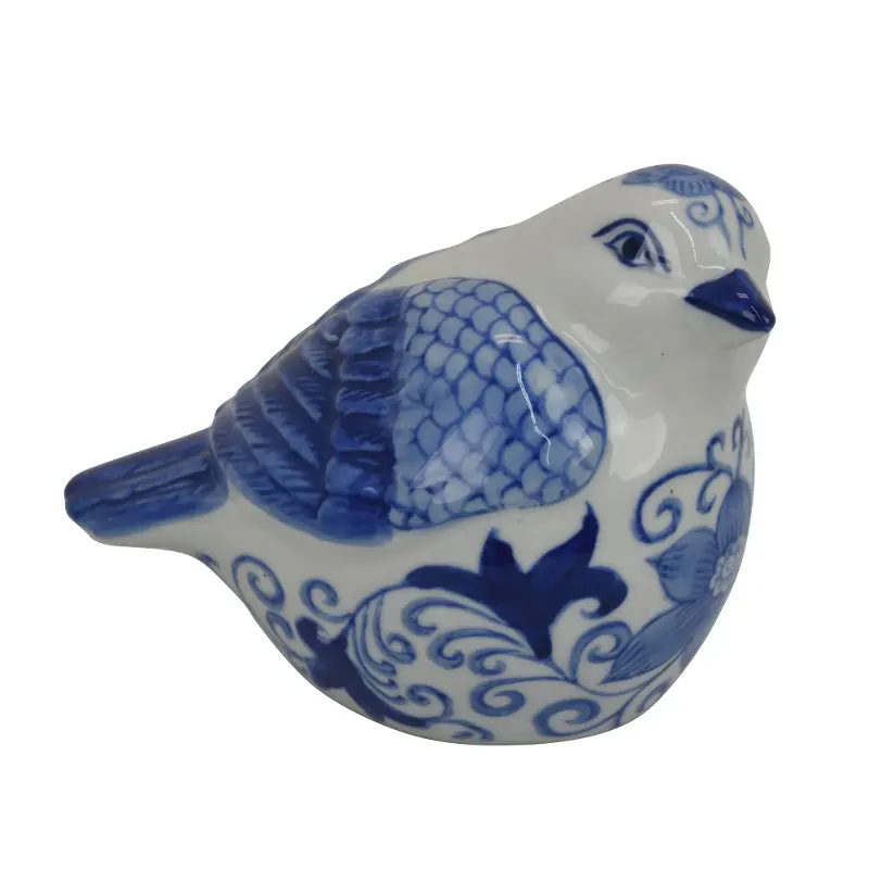 Ceramic White and Blue Bird