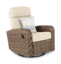 Pebble Beige Swivel and Glide Patio Recliner