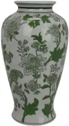 Green and White Vase
