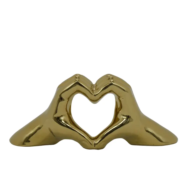 Gold Hand Heart Tabletop Decoration