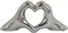 Silver Hand Heart Tabletop Decoration
