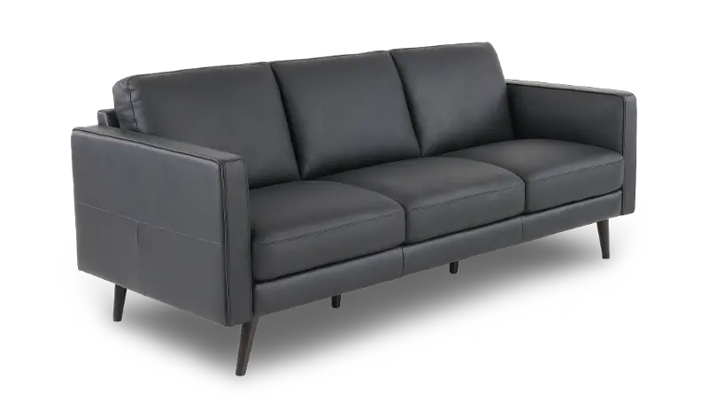Destrezza Black Leather Sofa