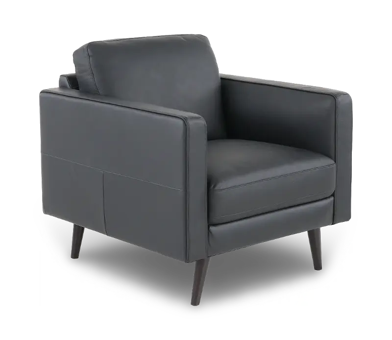Destrezza Black Leather Accent Chair