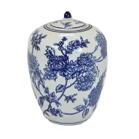 12  Blue and White Jar with Lid